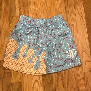 Baseball Lifestyle 101 Kids Ice Cream Print Shorts XS